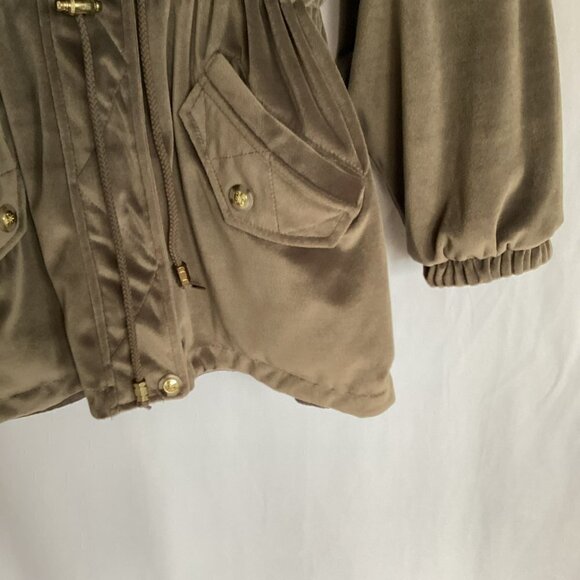 Current Seen Velour Jacket Women's Size Medium Fully Lined Hidden Front Zipper - Picture 8 of 10